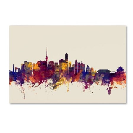 Trademark Fine Art Michael Tompsett 'Beijing China Skyline' Canvas Art, 22x32 MT0973-C2232GG